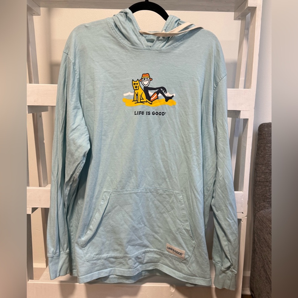 Life is Good Long Sleeve Hoodie – XXL